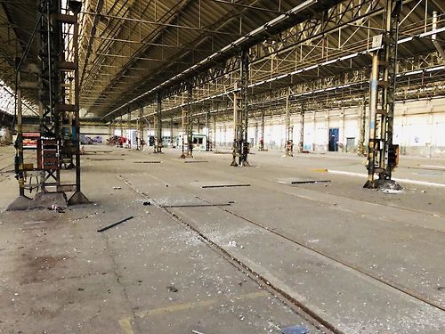 Magazijnen op de arsenaalsite in Gentbrugge