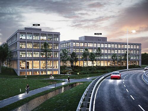 Nieuwbouw kantoren in duurzaam project vlakbij E17 en E40 op The Loop te Gent (Sint-Denijs-Westrem)