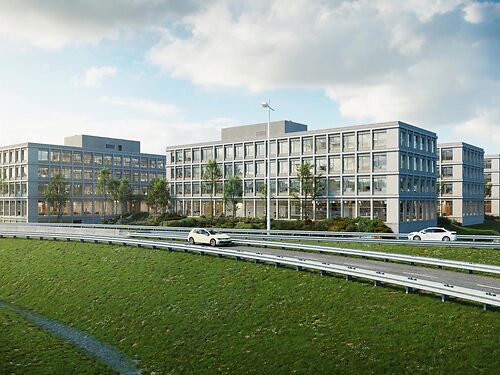 Nieuwbouw kantoren in duurzaam project vlakbij de E17, E40 en R4 te Gent