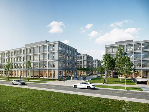 Nieuwbouw kantoren in duurzaam project vlakbij de E17, E40 en R4 te Gent