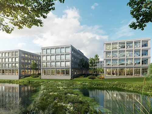 Nieuwbouw kantoren in duurzaam project vlakbij de E17, E40 en R4 te Gent