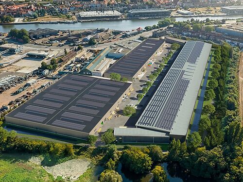 Nieuwbouw bedrijfsgebouw op toplocatie langs de Wiedauwkaai te Gent