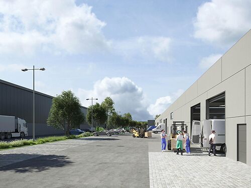 Nieuwbouw magazijn op toplocatie langs de Wiedauwkaai te Gent