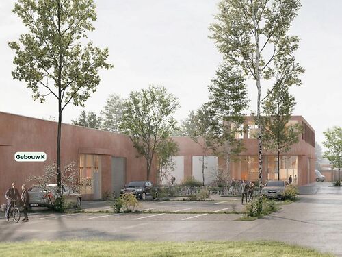 Ruim nieuwbouw magazijn gelegen in een groene omgeving nabij centrum Kortrijk